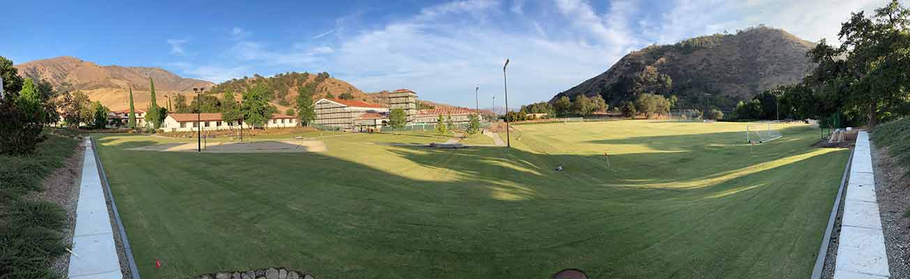 St Thomas Aquinas College Campus with newly installed TifTuf sod